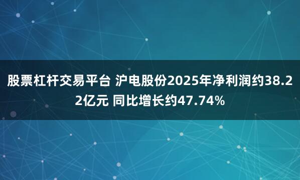 股票杠杆交易平台 沪电股份2025年净利润约38.22亿元 同比增长约47.74%